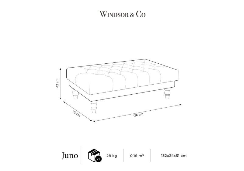 Rahi Windsor & Co. Juno, koko 126x75x42 cm, vihreä/kulta hinta ja tiedot | Säkkituolit, rahit ja penkit | hobbyhall.fi