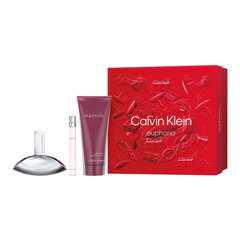Lahjasetti naisille Calvin Klein Euphoria: Edp-hajuvesi, 100 ml + Edp Mini, 10 ml + vartalovoide, 200 ml hinta ja tiedot | Naisten hajuvedet | hobbyhall.fi