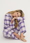 Cellbes naisten pyjamasetti FELICIA, liilaruudullinen hinta ja tiedot | Yöasut ja pyjamat | hobbyhall.fi