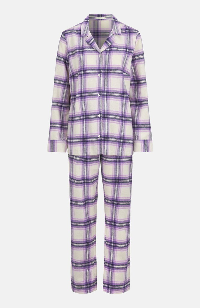 Cellbes naisten pyjamasetti FELICIA, liilaruudullinen hinta ja tiedot | Yöasut ja pyjamat | hobbyhall.fi