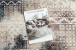 Matto kumipohjalla PATCHWORK vintage, beige 100 cm hinta ja tiedot | Isot matot | hobbyhall.fi