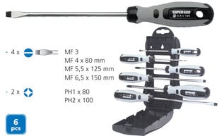 Ruuvimeisselisarja Super Ego, 6 kpl. hinta ja tiedot | Käsityökalut | hobbyhall.fi
