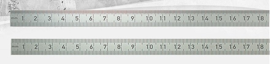 Ruostumattomasta teräksestä valmistettu viivain BMI (18x0,5mm; 1000 mm) hinta ja tiedot | Käsityökalut | hobbyhall.fi