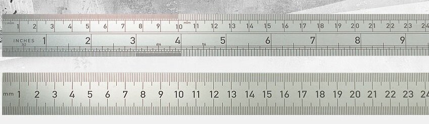 Ruostumattomasta teräksestä valmistettu viivain BMI (30x1,0 mm; 1000 mm) hinta ja tiedot | Käsityökalut | hobbyhall.fi