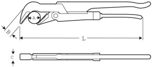 Pistokeavain Super Ego 45º 1,1/2" (426 mm) hinta ja tiedot | Super Ego Kodin remontointi | hobbyhall.fi