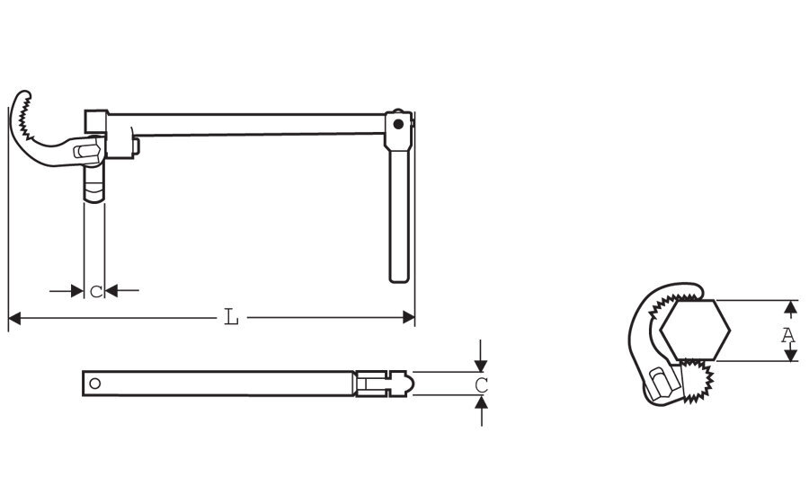 Putkiavain sifoneille Super Ego (265mm; 10-32mm) hinta ja tiedot | Käsityökalut | hobbyhall.fi