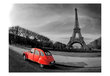 Valokuvatapetti - Eiffel-torni ja punainen auto 400x309 cm hinta ja tiedot | Valokuvatapetit | hobbyhall.fi