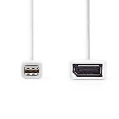 Adapteri mini DisplayPort M - DisplayPort F, 1.2, 0.2m hinta ja tiedot | Nedis Tietokoneiden lisävarusteet | hobbyhall.fi