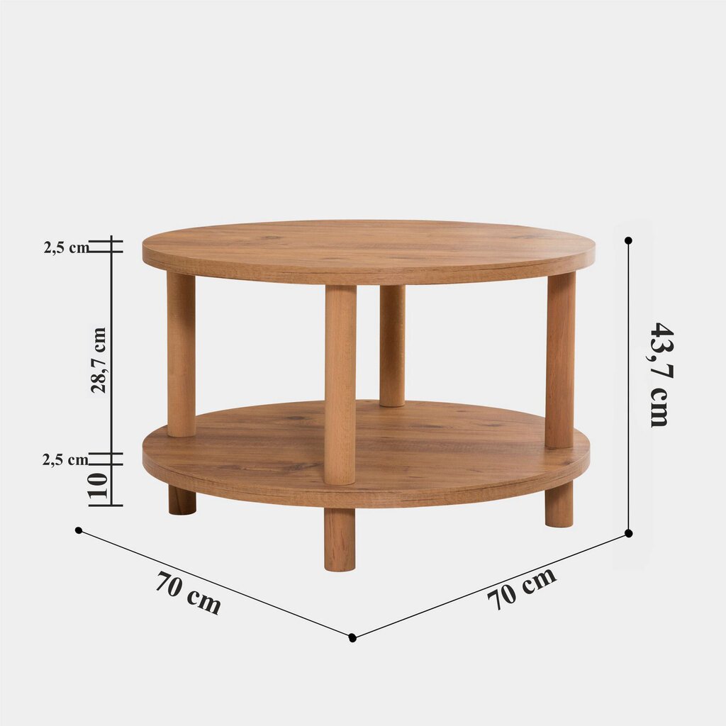 Sohvapöytä Asir, 70x43,7cm, beige hinta ja tiedot | Sohvapöydät | hobbyhall.fi