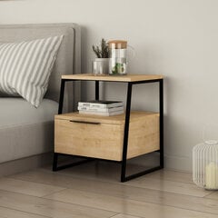 Yöpöytä Asir, 45x50x41cm, beige ja musta hinta ja tiedot | Yöpöydät | hobbyhall.fi