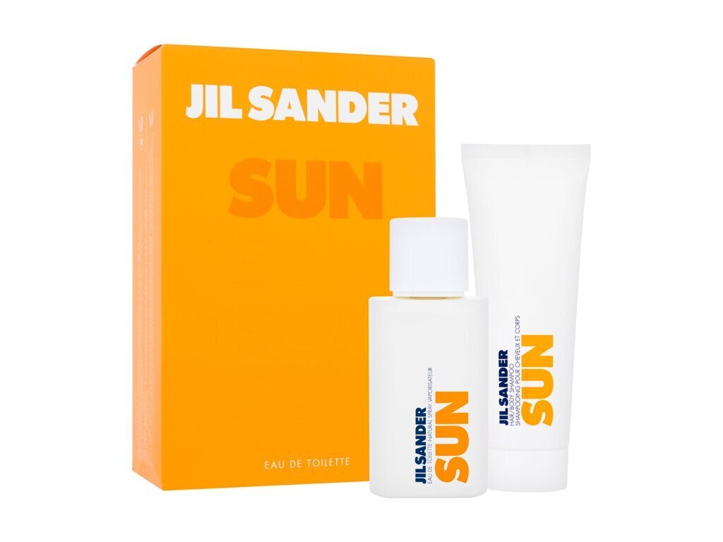 Kosmetiikkasetti Jil Sander Sun: suihkugeeli, 75 ml + EDT hajuvesi naisille, 75 ml hinta ja tiedot | Suihkusaippuat ja suihkugeelit | hobbyhall.fi