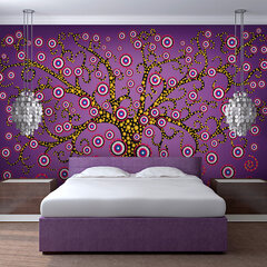 Valokuvatapetti - abstract: tree (violet) 350x270 cm hinta ja tiedot | Valokuvatapetit | hobbyhall.fi