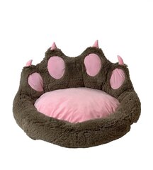 Koiran sänky GoGift Claws, 75x75 cm, ruskea/vaaleanpunainen hinta ja tiedot | Pedit ja pesät | hobbyhall.fi