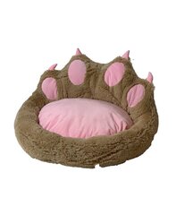 Koiran sänky GoGift Claws, 75x75 cm, ruskea/vaaleanpunainen hinta ja tiedot | Pedit ja pesät | hobbyhall.fi