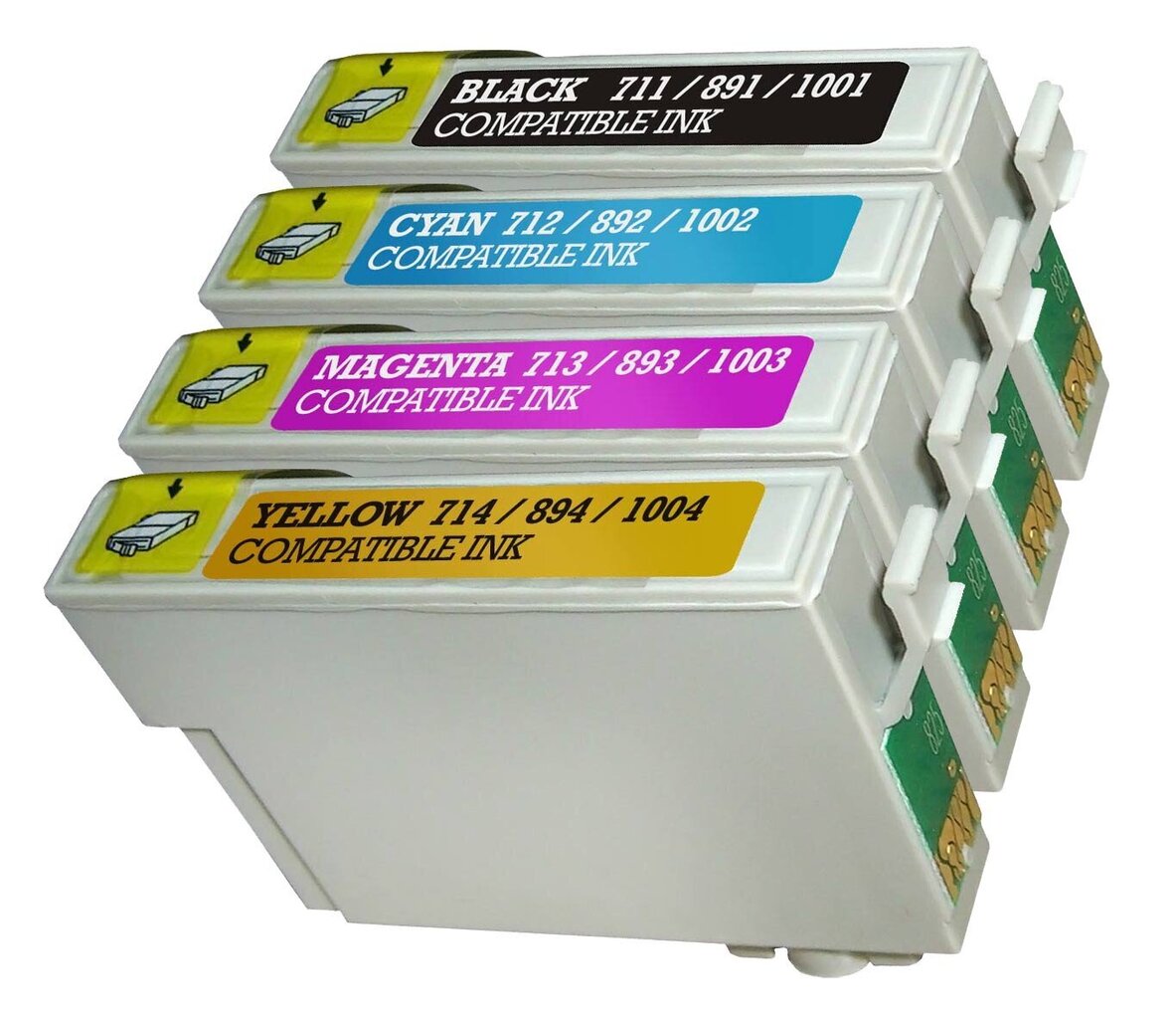 Tarvikevärikasetti set Epson T1001-T1004 Cmyk hinta ja tiedot | Mustekasetit | hobbyhall.fi