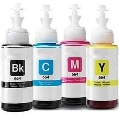 Tarvikevärikasetti set Epson T664 70Ml Cmyk hinta ja tiedot | Mustekasetit | hobbyhall.fi