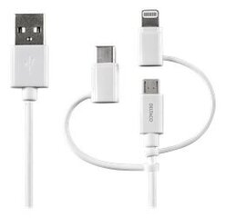 Deltaco IPLH-179, USB C, Micro USB, Lightning, USB A, 1m hinta ja tiedot | Puhelinkaapelit | hobbyhall.fi