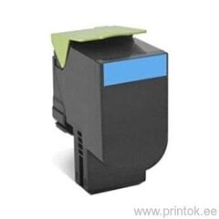 Tarvikevärikasetti Lexmark 802Sc, Cx310 / Cx410 / Cx510 80C2Sc0 Cyan hinta ja tiedot | Laserkasetit | hobbyhall.fi