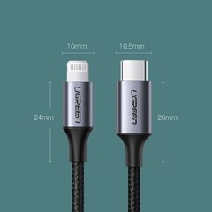 Kaapeli Ugreen, USB Type C - Lightning, 1 m hinta ja tiedot | Puhelinkaapelit | hobbyhall.fi