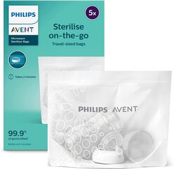 Sterilointipussit Philips Avent SCF297/05, 5 kpl. hinta ja tiedot | Pullonlämmittimet ja sterilointilaitteet | hobbyhall.fi