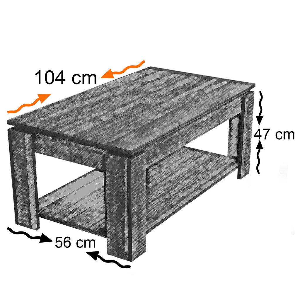 Sohvapöytä Shelf, ruskea hinta ja tiedot | Sohvapöydät | hobbyhall.fi