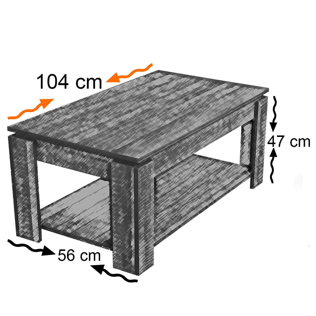 Sohvapöytä Shelf, valkoinen hinta ja tiedot | Sohvapöydät | hobbyhall.fi