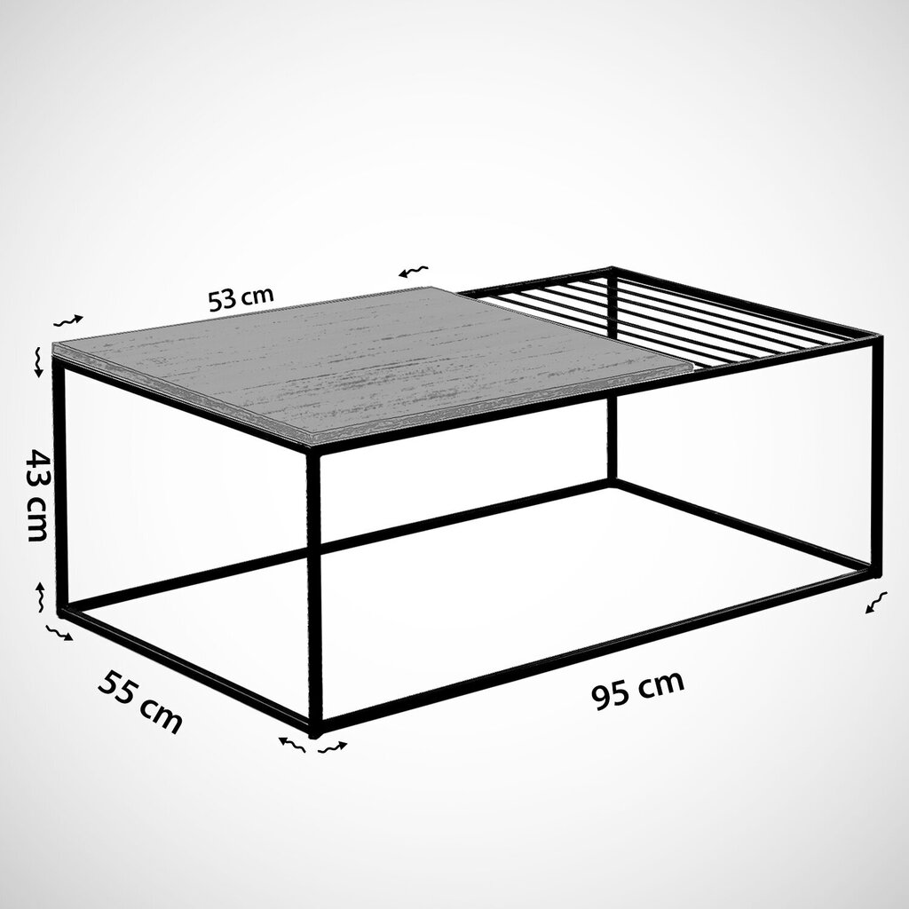 Sohvapöytä Zinus, musta hinta ja tiedot | Sohvapöydät | hobbyhall.fi