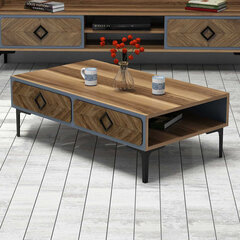 Sohvapöytä Samba, ruskea/sininen hinta ja tiedot | Sohvapöydät | hobbyhall.fi