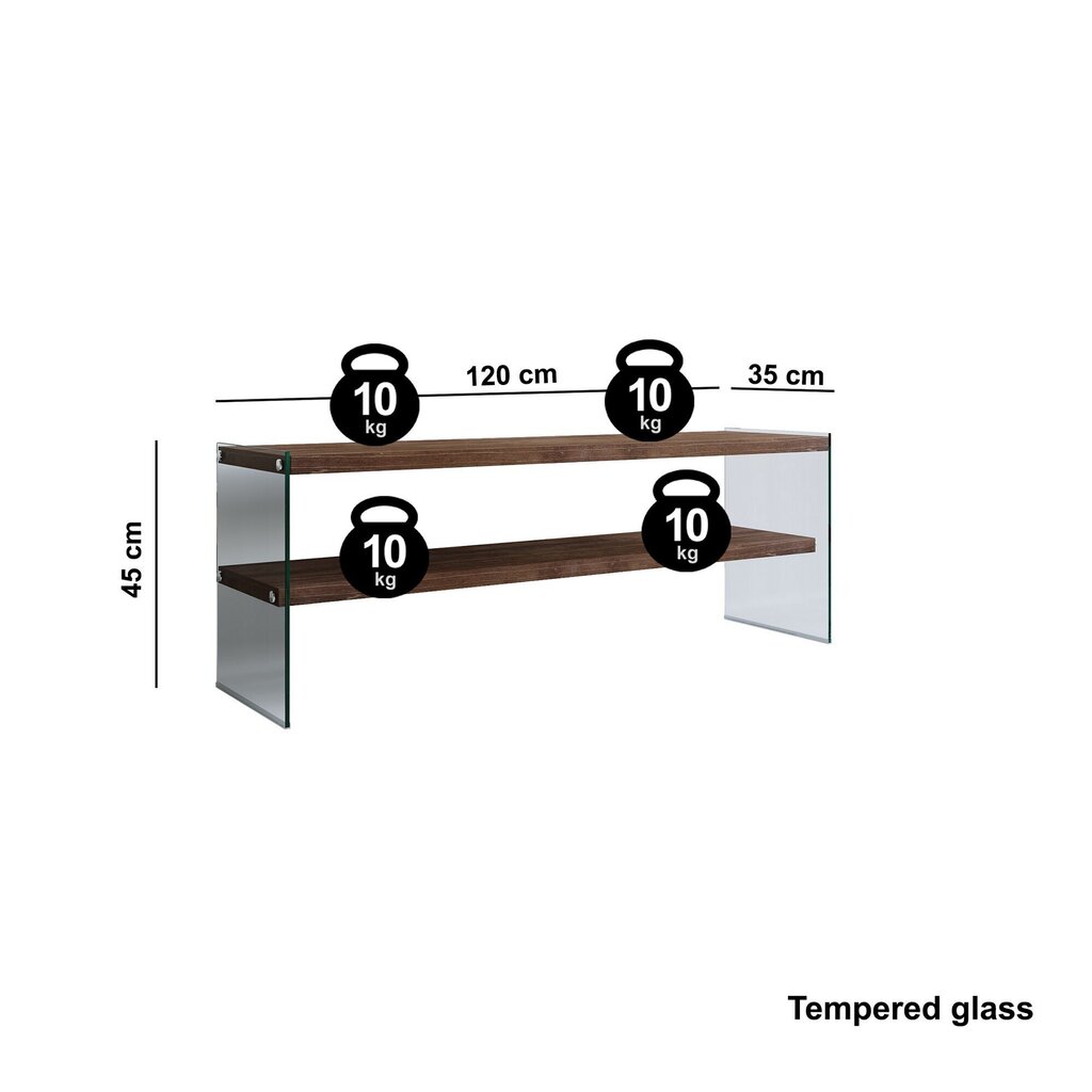 TV-taso TV1003, ruskea hinta ja tiedot | TV-tasot | hobbyhall.fi