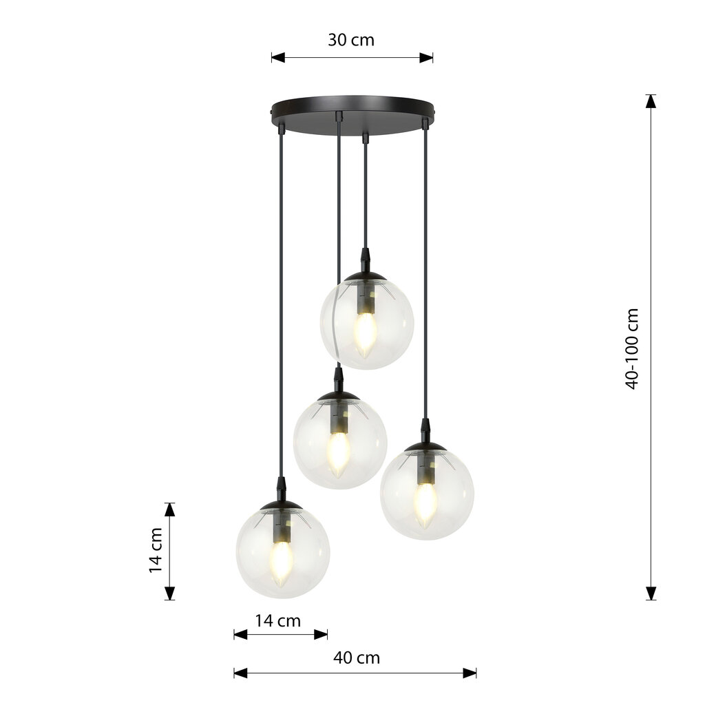 Emibig-valaisin Cosmo 3 Bl Transparent Premium hinta ja tiedot | Riippuvalaisimet | hobbyhall.fi