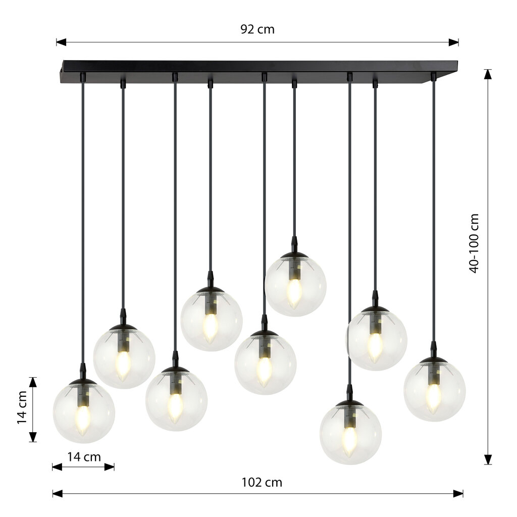 Emibig valaisin Cosmo 9 Bl Transparent hinta ja tiedot | Riippuvalaisimet | hobbyhall.fi