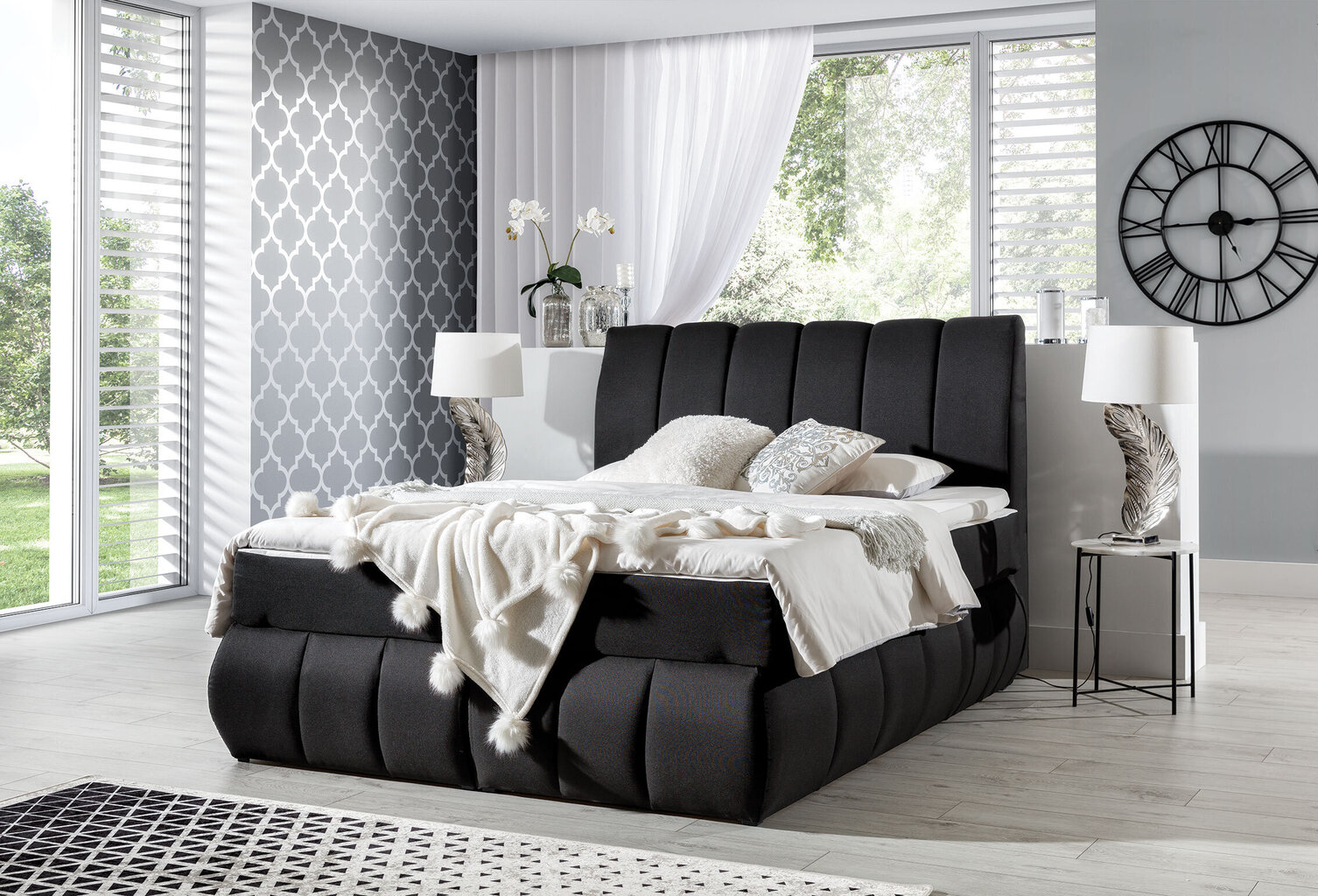 Sänky Vincenzo, 180x200 cm, musta hinta ja tiedot | Sängyt | hobbyhall.fi