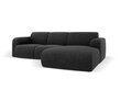 Oikeanpuoleinen sohva Windsor & Co. Lola, 250x170x72 cm, musta hinta ja tiedot | Kulmasohvat ja divaanisohvat | hobbyhall.fi