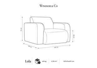 Nojatuoli Windsor & Co. Lola, ruskea hinta ja tiedot | Nojatuolit | hobbyhall.fi