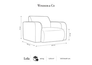 Nojatuoli Windsor & Co. Lola, sininen hinta ja tiedot | Nojatuolit | hobbyhall.fi