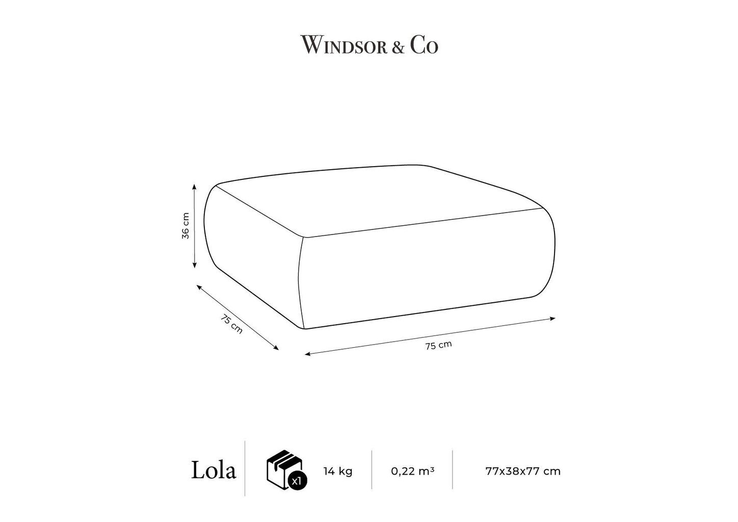 Windsor & Co. Lola rahi, valkoinen hinta ja tiedot | Säkkituolit, rahit ja penkit | hobbyhall.fi