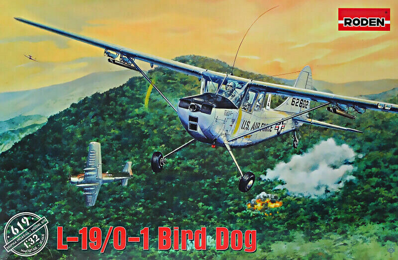 Liimattava malli Roden 619 L-19/O-1 Bird Dog 1/32 hinta ja tiedot | Koottavat pienoismallit | hobbyhall.fi