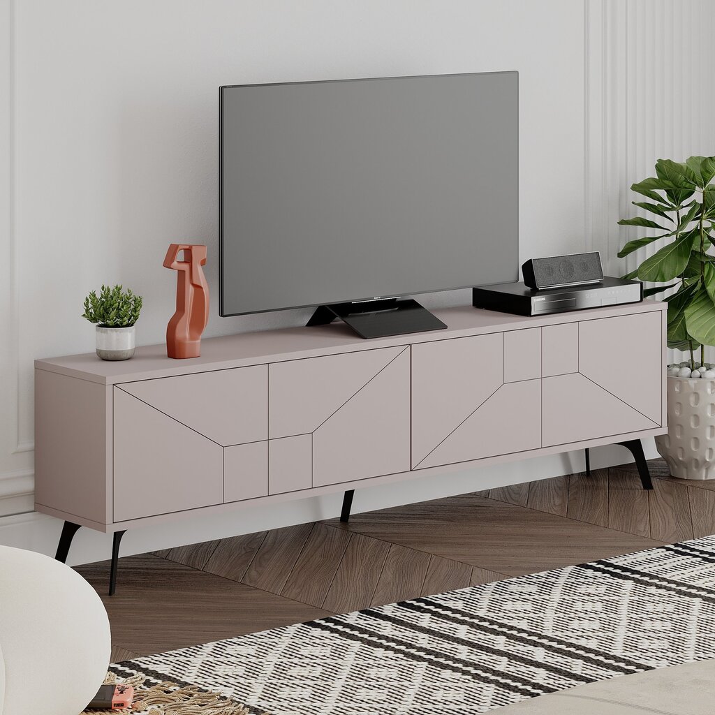 Asir TV-taso 180x50x29,6cm, vaaleanruskea hinta ja tiedot | TV-tasot | hobbyhall.fi