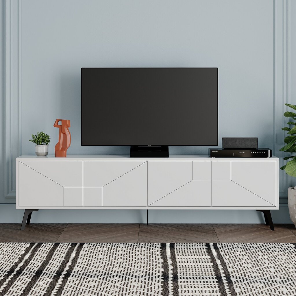 Asir TV-taso, 180x50x29,6cm, valkoinen hinta ja tiedot | TV-tasot | hobbyhall.fi