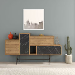 Asir-kaappi, 160x90x35,5cm, ruskea/musta hinta ja tiedot | Sivupöydät | hobbyhall.fi