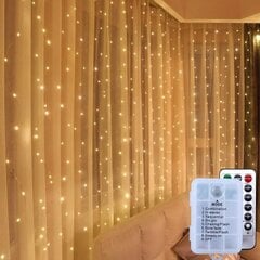 Jouluvaloverho 200 LEDiä, 3x2 m hinta ja tiedot | Jouluvalot | hobbyhall.fi