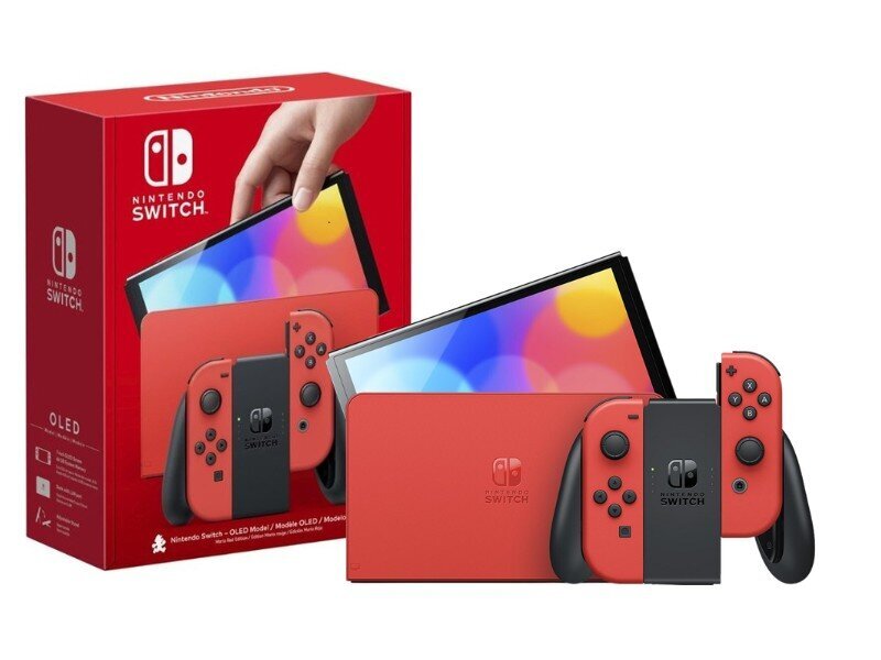 Nintendo Switch OLED -konsoli - Mario Red Edition hinta ja tiedot | Pelikonsolit | hobbyhall.fi