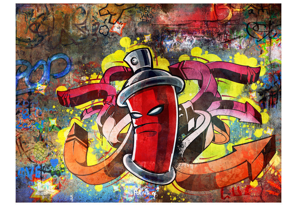 Valokuvatapetti - Graffiti monster 200x154 cm hinta ja tiedot | Valokuvatapetit | hobbyhall.fi