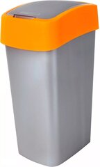 Roskakori Curver Flip Bin, 50 L, harmaa/oranssi hinta ja tiedot | Roska-astiat | hobbyhall.fi