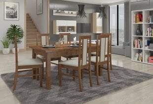 ADRK Furniture Rodos 59 ruokailuryhmä, ruskea/beige hinta ja tiedot | Ruokailuryhmät | hobbyhall.fi