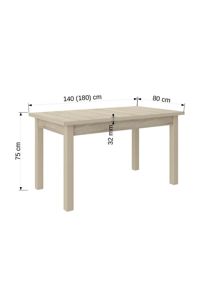 ADRK Furniture Rodos 59 ruokailuryhmä, ruskea/beige hinta ja tiedot | Ruokailuryhmät | hobbyhall.fi