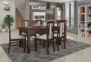ADRK Furniture Rodos 59 ruokailuryhmä, ruskea/beige hinta ja tiedot | Ruokailuryhmät | hobbyhall.fi