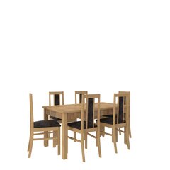 ADRK Furniture Rodos 52 ruokailuryhmä, ruskea/harmaa hinta ja tiedot | Ruokailuryhmät | hobbyhall.fi