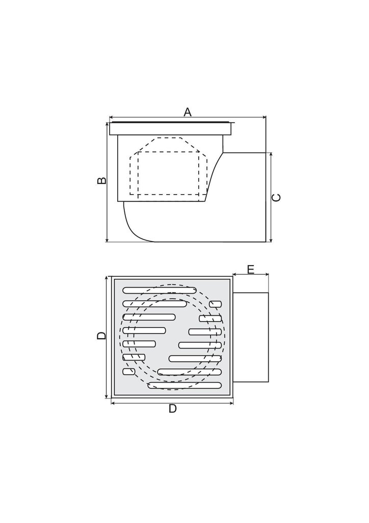 Loukku Ø 110, muoviristikko 15x15 [cm] valkoinen hinta ja tiedot | Lattiakaivot | hobbyhall.fi