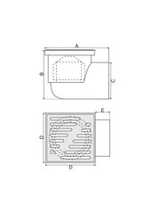 Loukku Ø 110, muoviristikolla 15x15 [cm] harmaa väri hinta ja tiedot | Lattiakaivot | hobbyhall.fi